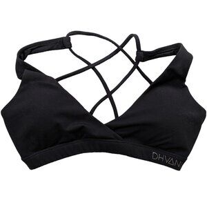 DHVANI Black Criss-Cross Sports Bras Size Small